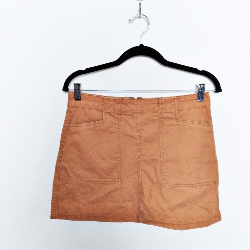 Forever 21 Burnt Orange Rust Denim Mini Skirt Size Medium